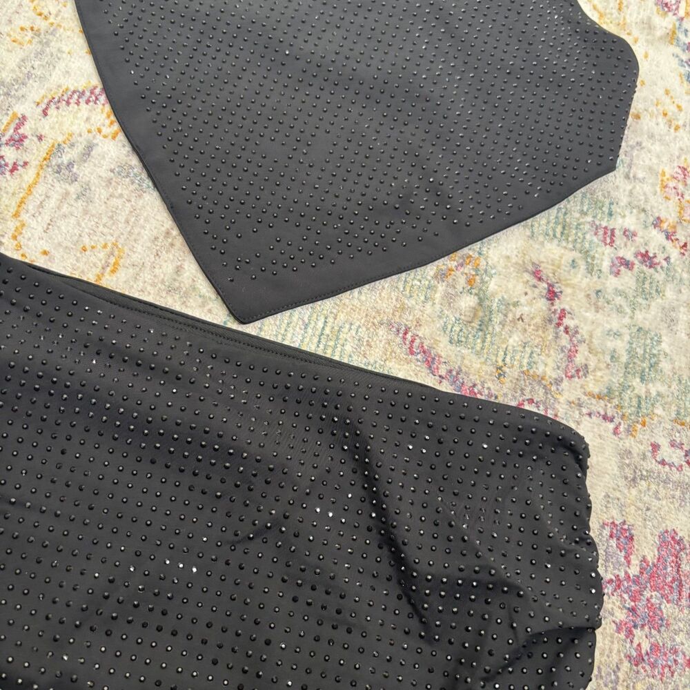 Edikted Rhinestone Black Skirt Set - Picture 4 of 5